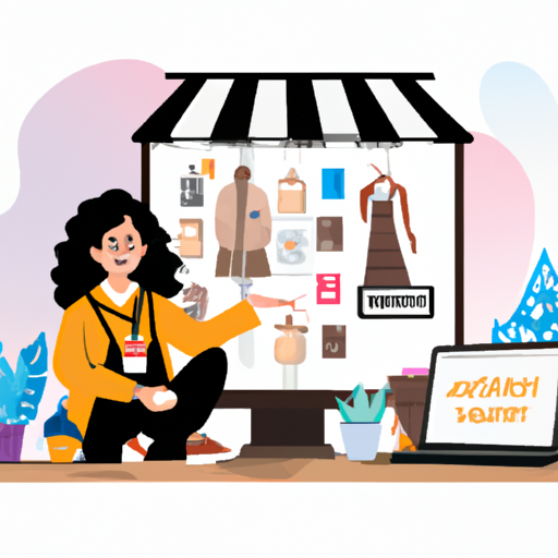 איור של יזם המשתמש ב-Shopify לניהול החנות המקוונת שלו